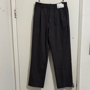 Uniqlo Houndstooth Pleated Wide Loose Fit Pants Men's Small (27-30Wx29L) NWT
